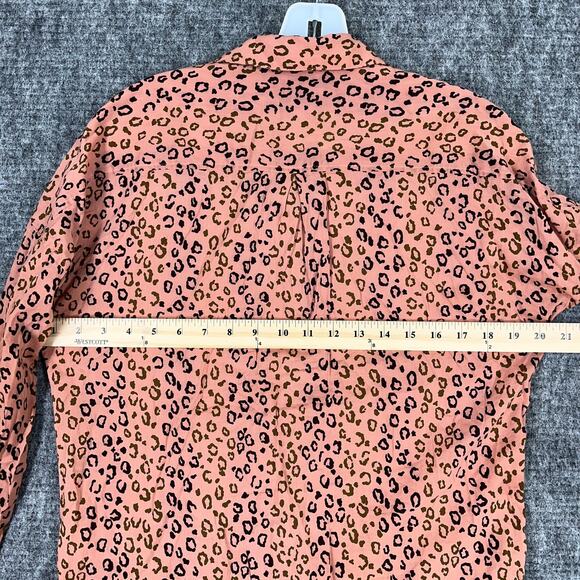 Scotch Soda Shirt Womens Extra Small Cheetah Print Button Up Business Casual - Picture 5 of 7